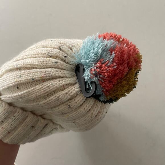 Eddie Bauer Tan Speckled Foldover Knit Beanie w/Inner Fleece Band - Picture 6 of 6